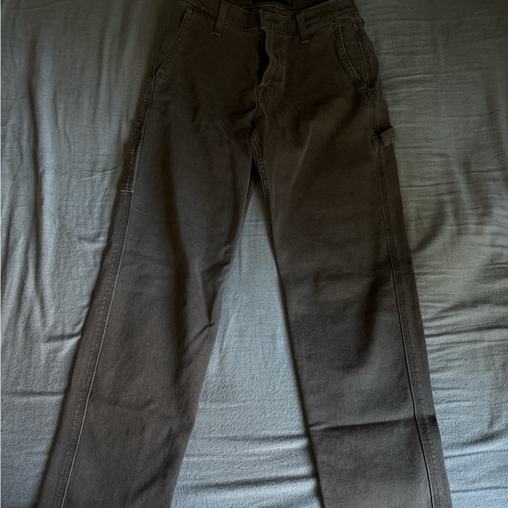 Hollister Men's Dark Gray Cargo Pants